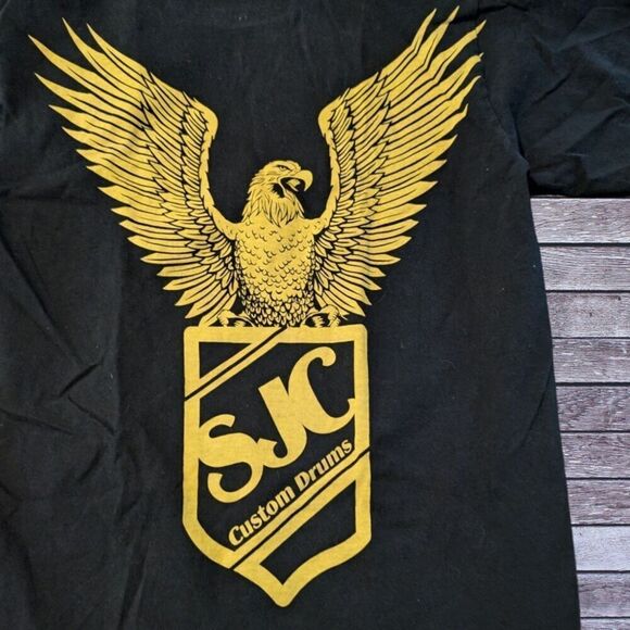 Retro SJC CUSTOM DRUMS LOGO Mens Small Shirt - Picture 4 of 7